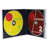 オーバルマルチメディア 日本製CDケース 17mm厚2枚収納ジュエルケース DUO ケース ブラック 3個パック