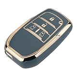 Kinotaka トヨタ専用設計 スマートキーケース 90系ノア / Voxy 80/90系 / 新型シエンタ / アルファード40系に適合TPU製キーカバー (ブルー)