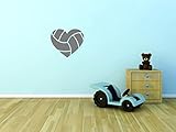 Design with Vinyl Moti 2708 1 Decal Wall Sticker : Heart Volleyball Sports Quote Text Lettering Boy 