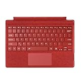 For Surface Pro 3/4/5/6/7/7+コンピュータに適した新しいカラーマッチブルートゥース磁気キーボード タッチパッド マグネット式 吸着 タブレット ポータブル ワイヤレス スマート キーボード 薄型 １個 (レッド)