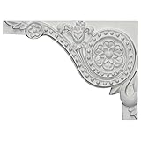 Ekena Millwork SB08X05AN-L 8-Inch W by 5 7/8-Inch H by 5/8-Inch D Antonio Stair Bracket, Left [並行輸入品