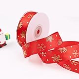 LEISURE CLUB クリスマス リボン 1巻き 総長約23m 幅2.5cm クリスマスツリー プレゼント 飾り オーナメント リボン ラッピング 包装 装飾 (HD296-1, 2300cm*2.5cm)