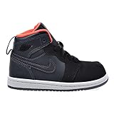 Jordan 1 Retro High BT幼児の靴メタリックヘマタイト/ Hyper Orange /ブラック/クールグレー705304 – 016 カラー: グレー