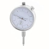 Dial Gauge Indicator Reading 0-90-0 Precision 0.01 mm Silver Tone [並行輸入品]