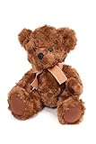 Suki Gifts Bear from the Past James Soft Plush Traditional Bear (Medium, Chocolate Brown with Brown 