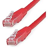 StarTech.com Cat6対応LANケーブル 1.5m カテゴリ6対応イーサネットケーブル モールド処理済みRJ45コネクタ レッド C6PATCH5RD