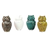 Urban Trends Collection 10624-AST Ceramic Owl Figurine, Multicolored