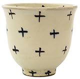 感器工房 長十郎窯 のんのこ 姫コップ 十字 青 61112