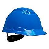 3M Hard Hat H-703R-UV, UVicator Sensor, 4-Point Ratchet Suspension, Blue by 3M