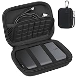 Lacdo ハードドライブキャリングケース 用 東芝Canvioベーシック/Canvioフレックス/Canvioアドバンス/Canvioゲーミングポータブル外付けハードドライブ用 1TB 2TB 3TB 4TB USB 3.0 2.5インチHDD耐衝撃トラベルバッグ、黒+黒