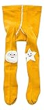 Plus Nao(プラスナオ) タイツ ベビー キッズ 女の子 男の子 ベビータイツ キッズタイツ 滑り止め付き インナーウエア カジュアル 切り替え M マスタード