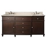 Avanity windsor-vs72-waウィンザー72-in。ダブル浴室洗面化粧台 – ウォールナット 1 ホワイト WINDSOR-VS72-WA-B 1