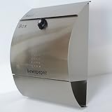 郵便ポスト 郵便受け 大型メールボックス壁掛けシルバーステンレス色プレミアムステンレスpm036