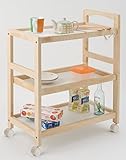 3段 ワゴン 【中棚3段階高さ調節可/中棚はトレーとしても使用可/キャスター付】