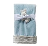 Nat and Jules Blanket and Zebra Rattle Set, Blue by DEMDACO [並行輸入品]