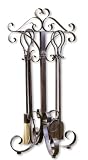 Uttermost 35.6 "インチDaymeion暖炉ツールセット/ 5 LightlyココアブラウンW / Light Tan Glaze