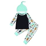 杜屋トヤ　モンクレール　新生児服　男の子　女の子　赤ちゃん　青い矢印デザイン長袖トップス　パンツ　帽子　3点セット　かわいいプリント洋式秋服　秋　冬　コスチューム衣装セット　遊び・記念・撮影・誕生日・