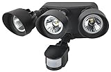 UL Listed Outdoor LED Security Three Headed Floodlight *with Motion Sensor*, Waterproof, 5000K, 3090
