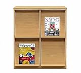 ディスプレイラック 完成品 幅80cm 木製 国産品 日本製 (ナチュラル)