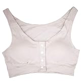[モデルルック] 綿100%弱 ノンワイヤー前開きコットンブラジャー ノンワイヤーブラ 乳ガン 術後 M ベージュ