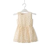 WIN 子供ドレス ピアノ発表会ドレス 女の子ドレス キッズドレス 結婚式　演奏会 卒園式　 リボン飾り可愛いベビー用ヘアバンド　ヘアアクセサリー　付きます 子供服 ベビードレス (100cm, イエ
