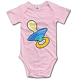 カッコいい 赤ちゃん 可愛い 赤ちゃんのおしゃぶり 半袖ロンパース 体に合う Pink Size 12 Months