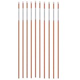 Dasco Pro 665 Snow Pole Driveway Marker with Reflective Tape, Orange, Pack of 10 [並行輸入品]