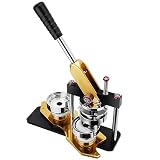 缶バッジマシーン 回転ベース バッジマシン 新型缶バッチマシーン75mm缶バッヂ製造機 缶バッジメーカー DIYバッジマシン DIYバッジ 100個バッジ素材付き DIYのおもちゃ 手芸 ハンドメイドキット 手づくり (ブラック)
