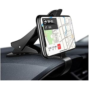 Emmabin スマホ車載ホルダー クリップ式 カーマウント HUDシミュレーション設計 スマホスタンド 着脱簡単 ダッ…