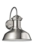 Sea Gull Lighting 8647701-04 Fredricksburg Large 1-light Outdoor Wall Lantern in Satin Aluminum [並行輸