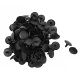 100個オートカーのドアフェンダー7x5mmホールプッシュプラスチックリベットファスナーブラック