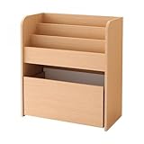 リビングキッズファニチャーシリーズ【SMILE】スマイル　おもちゃ箱付き絵本ラックナチュラル【ﾉｰﾌﾞﾗﾝﾄﾞ品】