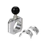 [REC-MOUNT23] ベース マウント部 (Cパーツ) C4 パイプ クランプ ベース 1-1/8inch(28.6mm)/1.25inch(31.8mm) シルバー 【SH23-C4】ボールサイズ23mm