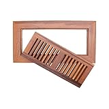 BambooMN Brand - 6 3/4" Inch x 12 5/8" Inch Strand Woven Bamboo Floor Register Air Vent Flat Cover -