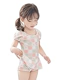 HIMOE 水着 女の子 ワンピース ベビー ジュニア 2点セット 3色選択可 キッズ水着 スクール水着 スイムウエア 撮影服 紫外線対策 UVカット コスチューム (90サイズ, AZ635-3)
