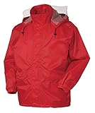 KR:47410 作業服メーカーが考えたレインコート<br>衝撃の軽さ！機能性も抜群の雨具登場！[LL 70: レッド]
