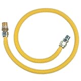 BrassCraft CSSC14R-48 P Safety PLUS Gas Appliance 5/8" OD Connector with 3/4" MIP EFV x 1/2" MIP x 4