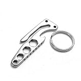 Kicode 屋外ポータブルミニステンレス EDC ポケットサバイバル ボトルオープナー スクリュードライバーレンチカラビナ キーホルダーキーリングキャンプ マルチツール