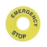 Sharplace 警告サイン　ディアルラウンド　交換機ラベル　緊急停止　サイン　黄色　22ミリメートル　高品質