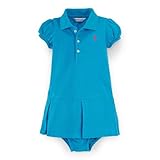 ポロラルフローレン ポニー付 ベーシック半袖ポロドレス ブルー (女の子12～24か月用) 24M [並行輸入品]