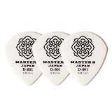 MASTER 8 JAPAN マスターエイトジャパン ギターピック D-801シリーズ ジャズタイプ 耐摩耗性があり 耐久性が高い (D801-JZ080 0.80mm 3枚入り)