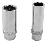 GreatNeck 28020 Magnetic Spark Plug Socket Set, 2-Piece by Great Neck