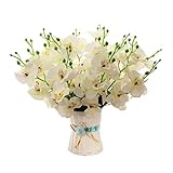 美しいリビングルーム装飾花盆栽人工Flowers Bouquets [バタフライOrchid ] # 02