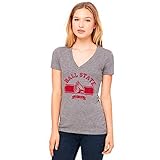 レディースEstablishedデザイン半袖50 / 50 Vネックシャツ XL