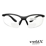 voltX[コンストラクター] 遠近両用（二重焦点）保護めがね 欧州規格CE EN166F適合／サイクリング用スポーツめがね （クリア+1.5D） 安全ストラップ付き