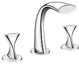 Ultra Faucets UF55510 Twist Collection Two-Handle Widespread Bathroom Sink Faucet, Chrome [並行輸入品]