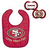 公式NFLファンショップAuthenticベビーおしゃぶりとよだれかけバンドルセット。開始アウトEarly in joiningのファンクラブと表示のお気に入りフットボールチームをサポート
