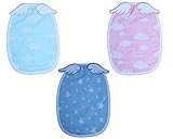 Venus Moon やわらかい 汗取りパッド 3枚セット 天使の羽 オーガニックコットン ベビー 赤ちゃん プレゼント (青・緑・ピンク)
