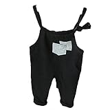 (チェリーレッド) CherryRed 子供 ベビー キッズ 女の子 男の子 ロンパース ロングパンツ サロペット オールインワン 80 ブラック