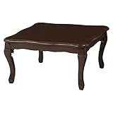 折れ脚こたつ オールシーズンコタツ　正方形75巾　ブラウン色家具調コタツ　ルシファーT75